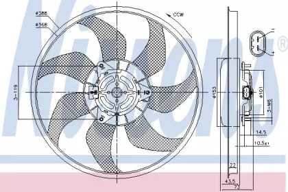 Вентилятор NISSENS 85776