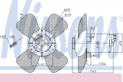 Вентилятор NISSENS 85801