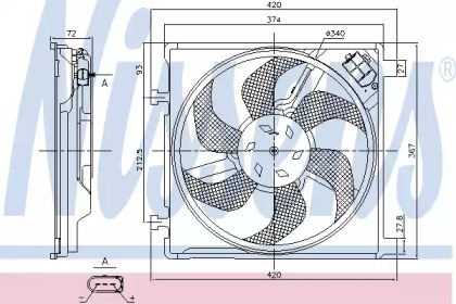 Вентилятор, охлаждение двигателя NISSENS 85868