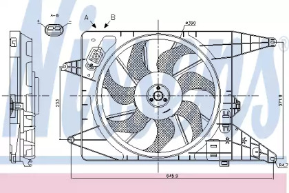 Вентилятор, охлаждение двигателя NISSENS 85890