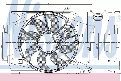 Вентилятор, охлаждение двигателя NISSENS 85892
