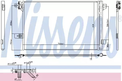 Конденсатор, кондиционер NISSENS 940732