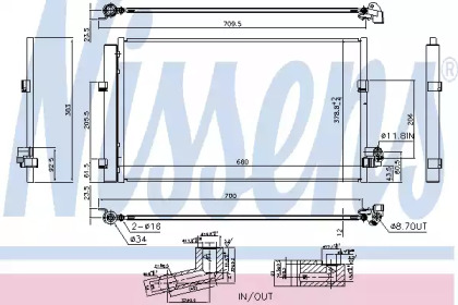 Конденсатор, кондиционер NISSENS 940748