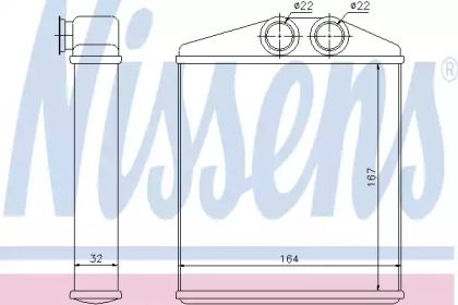 Теплообменник, отопление салона NISSENS 72661