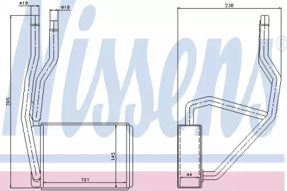 Теплообменник, отопление салона NISSENS 71765