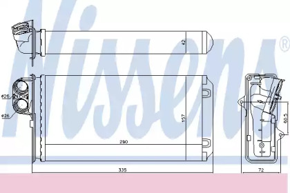 Теплообменник, отопление салона NISSENS 72937