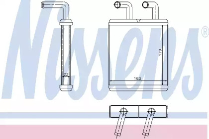 Теплообменник, отопление салона NISSENS 77509
