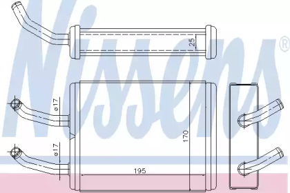 Теплообменник, отопление салона NISSENS 77511