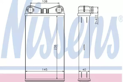 Теплообменник, отопление салона NISSENS 70227