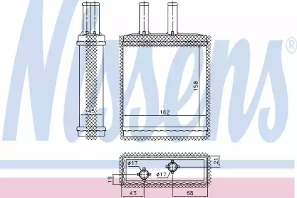 Теплообменник, отопление салона NISSENS 77505