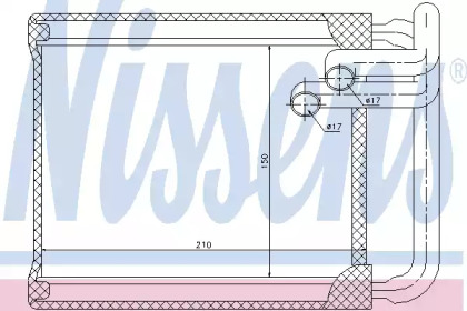 Теплообменник, отопление салона NISSENS 77632