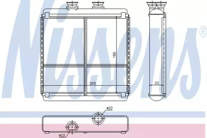 Теплообменник, отопление салона NISSENS 72042