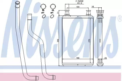 Теплообменник, отопление салона NISSENS 70978