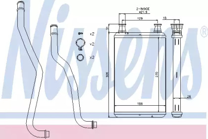 Теплообменник, отопление салона NISSENS 70979