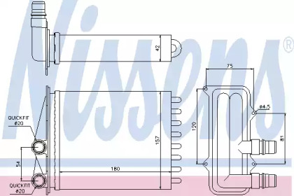Теплообменник, отопление салона NISSENS 73468