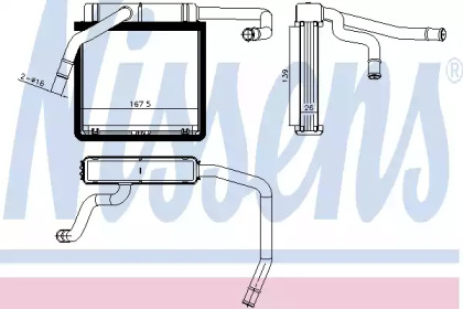 Теплообменник, отопление салона NISSENS 71775