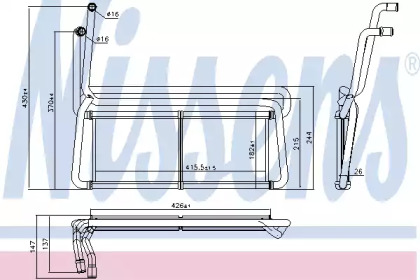 Теплообменник, отопление салона NISSENS 75007