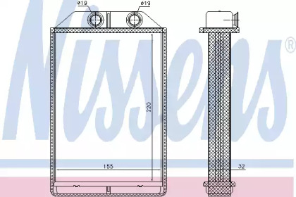 Теплообменник, отопление салона NISSENS 70234