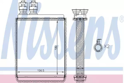 Теплообменник, отопление салона NISSENS 72986