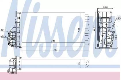 Теплообменник, отопление салона NISSENS 707091