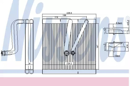 Испаритель, кондиционер NISSENS 92321