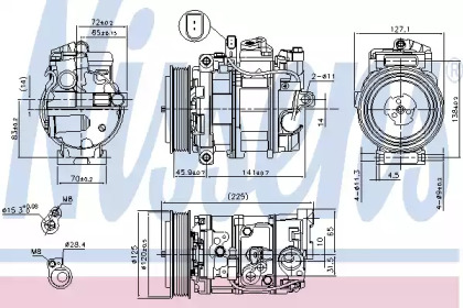 Компрессор, кондиционер NISSENS 890191