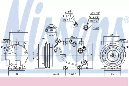 Компрессор, кондиционер NISSENS 890238