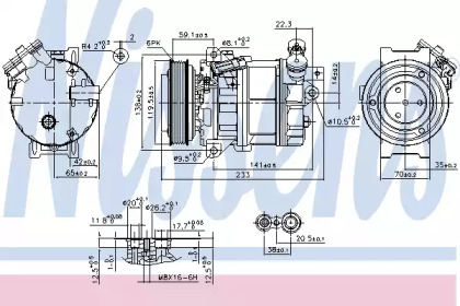 Компрессор, кондиционер NISSENS 890354