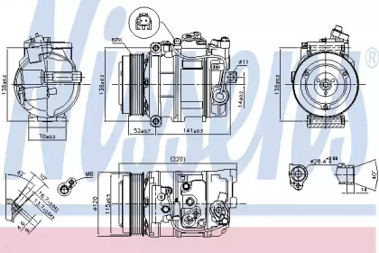 Компрессор, кондиционер NISSENS 890379