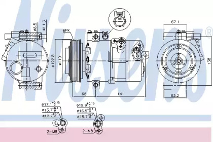 Компрессор, кондиционер NISSENS 890394