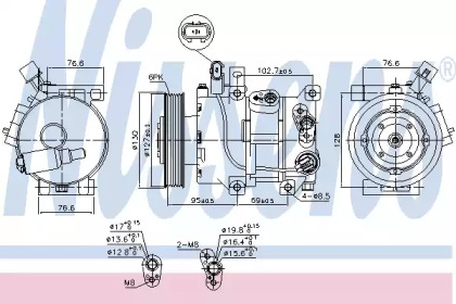 Компрессор, кондиционер NISSENS 890425