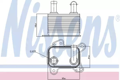 масляный радиатор, двигательное масло NISSENS 90825
