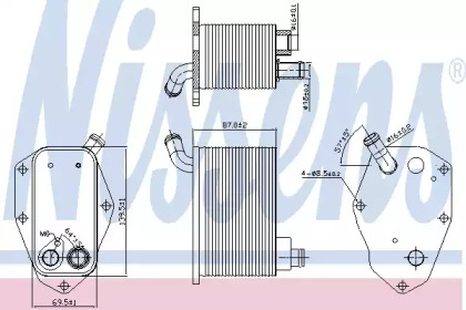 масляный радиатор, двигательное масло NISSENS 90826
