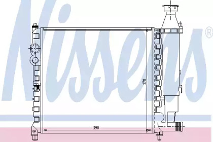 Радиатор, охлаждение двигателя NISSENS 63411