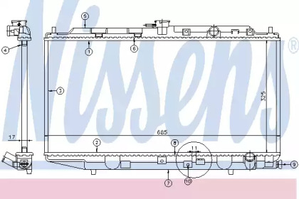 Теплообменник NISSENS 62256