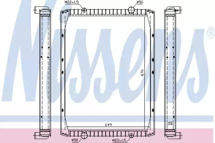 Радиатор, охлаждение двигателя NISSENS 63845A