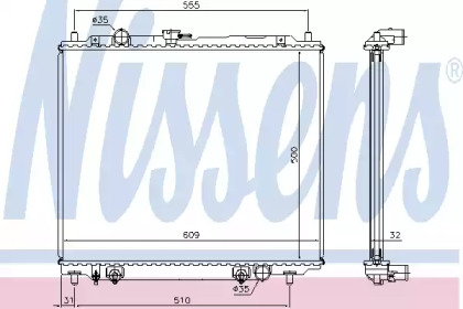 Теплообменник NISSENS 62802