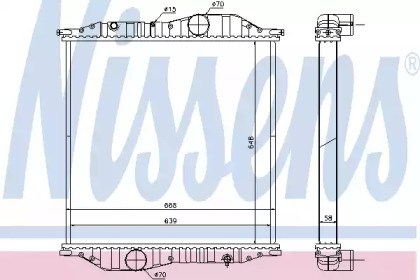 Радиатор, охлаждение двигателя NISSENS 625502