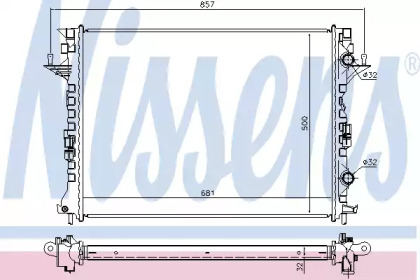 Радиатор, охлаждение двигателя NISSENS 637638