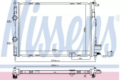 Теплообменник NISSENS 68811