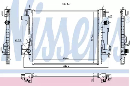 Радиатор, охлаждение двигателя NISSENS 637659
