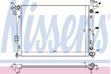 Радиатор, охлаждение двигателя NISSENS 66765