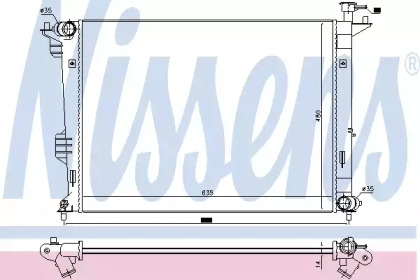 Радиатор, охлаждение двигателя NISSENS 66764