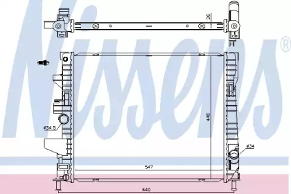 Радиатор, охлаждение двигателя NISSENS 606446
