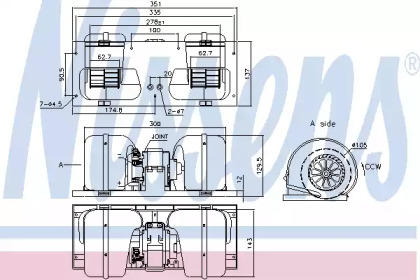 Вентилятор салона NISSENS 87141