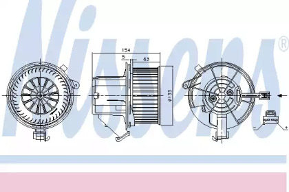 Вентилятор салона NISSENS 87391