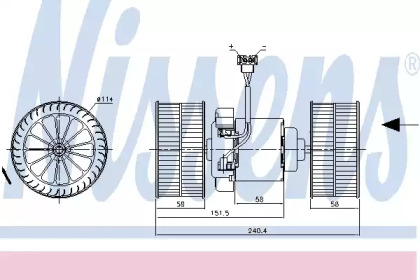 Вентилятор салона NISSENS 87400