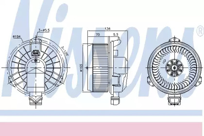 Вентилятор салона NISSENS 87420