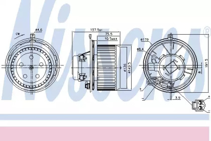 Вентилятор салона NISSENS 87480