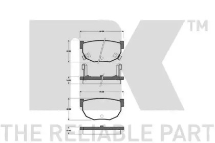 Комплект тормозных колодок NK 222225